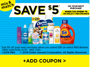SAVE $5* on P&G