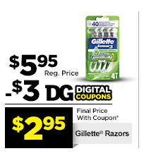 $2.95 Gillette® Razors