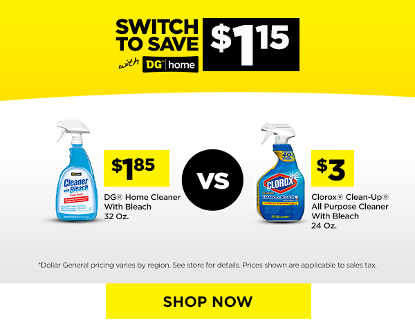 Switch to Save $1.15 Bleach | SHOP NOW