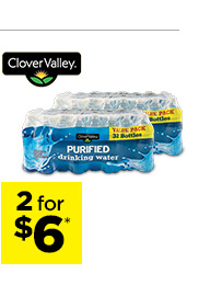 2 for $6* Clover Valley® Water