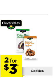 2 for $3* Clover Valley® Cookies