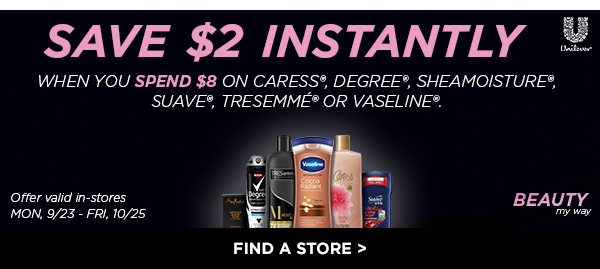 Save $2 Instantly When You Spend $8 Unilever®
