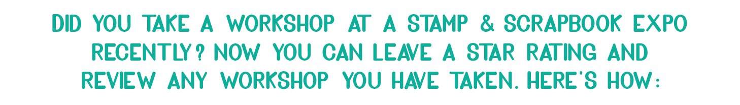 Leave a star rating and review for any workshop.