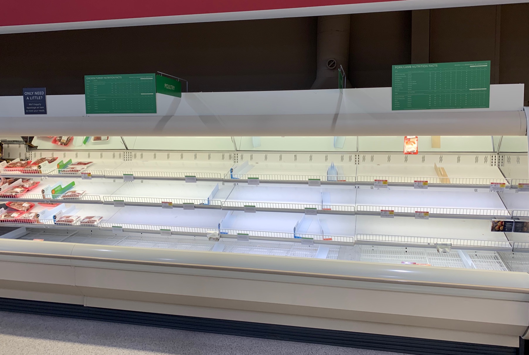 Grocery stores nationwide... shelves are empty